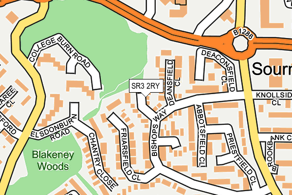 SR3 2RY map - OS OpenMap – Local (Ordnance Survey)