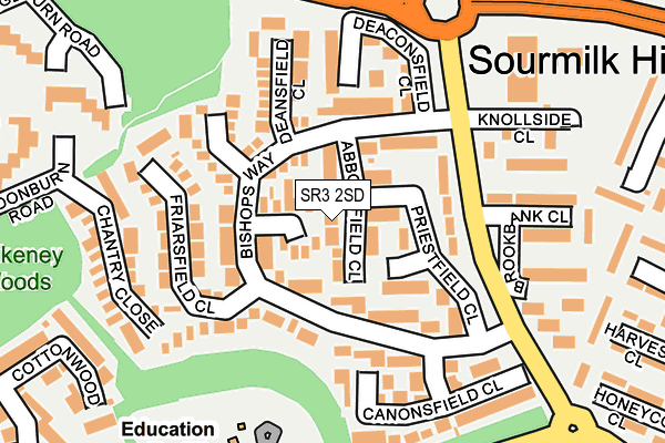 SR3 2SD map - OS OpenMap – Local (Ordnance Survey)
