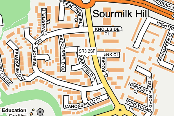 SR3 2SF map - OS OpenMap – Local (Ordnance Survey)