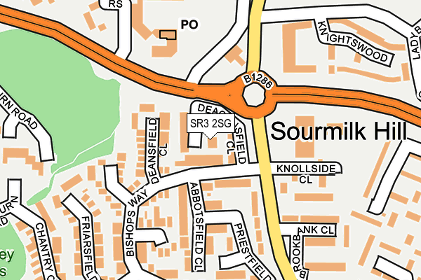 SR3 2SG map - OS OpenMap – Local (Ordnance Survey)