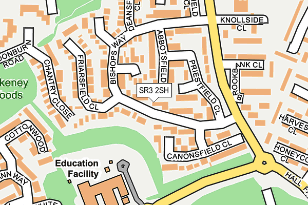 SR3 2SH map - OS OpenMap – Local (Ordnance Survey)
