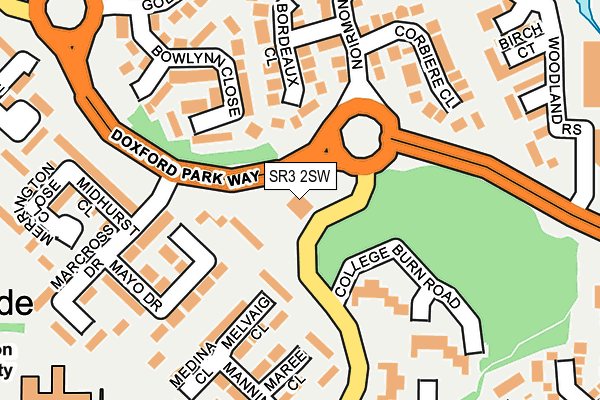 SR3 2SW map - OS OpenMap – Local (Ordnance Survey)