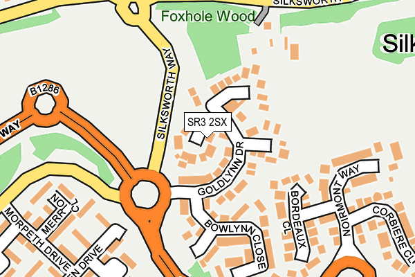 SR3 2SX map - OS OpenMap – Local (Ordnance Survey)