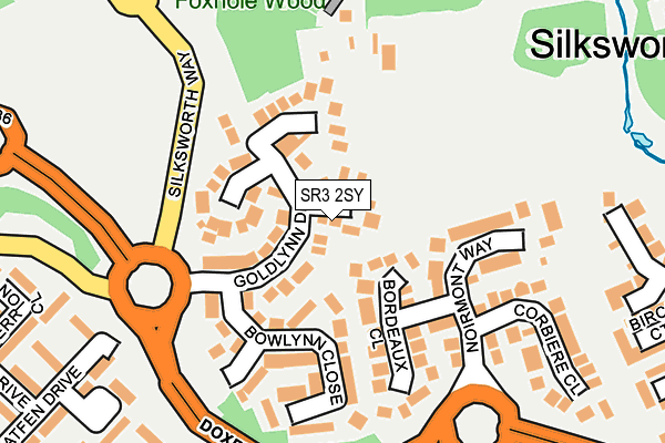 SR3 2SY map - OS OpenMap – Local (Ordnance Survey)
