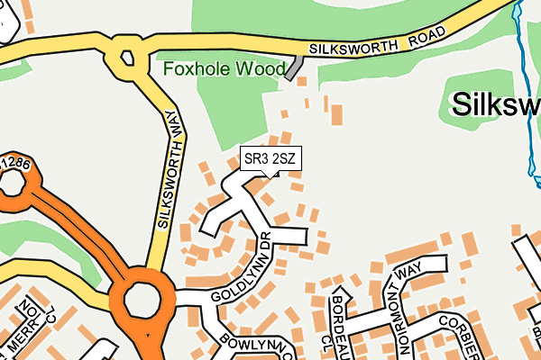 SR3 2SZ map - OS OpenMap – Local (Ordnance Survey)