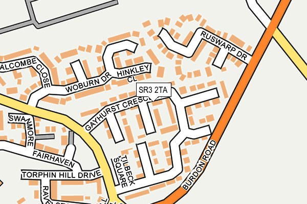 SR3 2TA map - OS OpenMap – Local (Ordnance Survey)