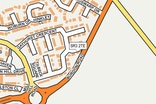 SR3 2TE map - OS OpenMap – Local (Ordnance Survey)