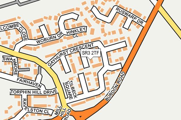 SR3 2TF map - OS OpenMap – Local (Ordnance Survey)