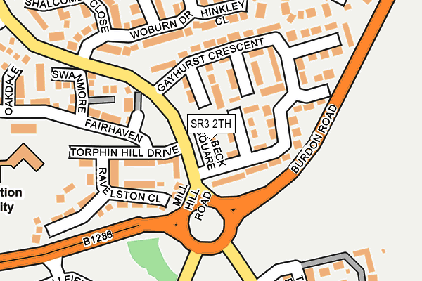 SR3 2TH map - OS OpenMap – Local (Ordnance Survey)