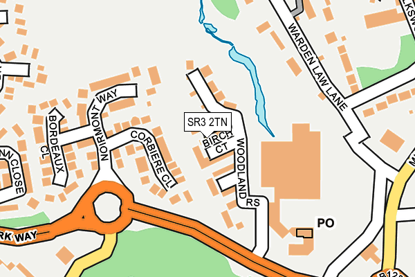 SR3 2TN map - OS OpenMap – Local (Ordnance Survey)