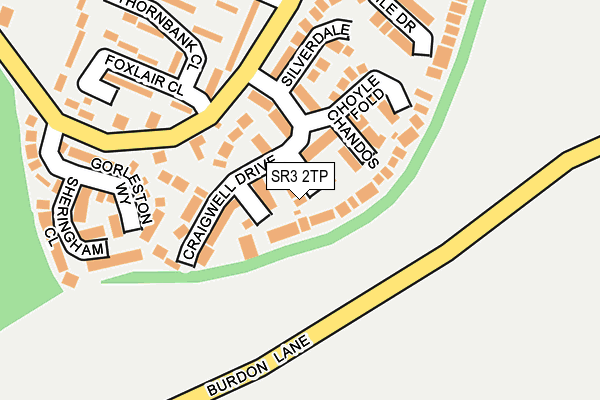 SR3 2TP map - OS OpenMap – Local (Ordnance Survey)