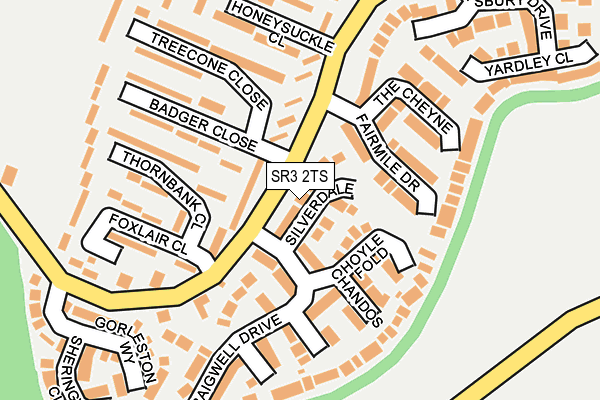 SR3 2TS map - OS OpenMap – Local (Ordnance Survey)