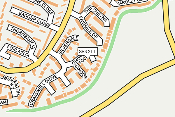 SR3 2TT map - OS OpenMap – Local (Ordnance Survey)