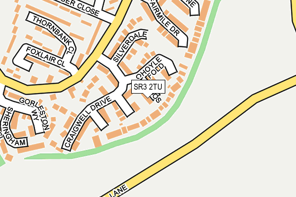 SR3 2TU map - OS OpenMap – Local (Ordnance Survey)