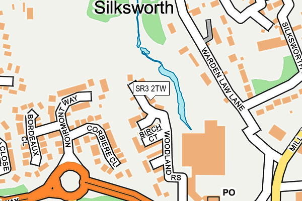 SR3 2TW map - OS OpenMap – Local (Ordnance Survey)