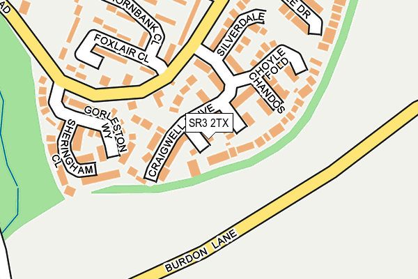 SR3 2TX map - OS OpenMap – Local (Ordnance Survey)