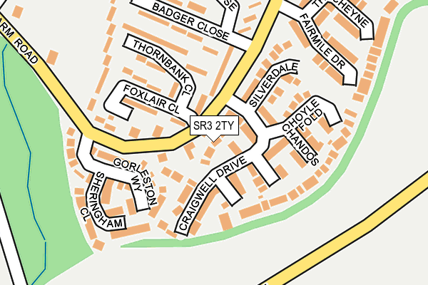 SR3 2TY map - OS OpenMap – Local (Ordnance Survey)