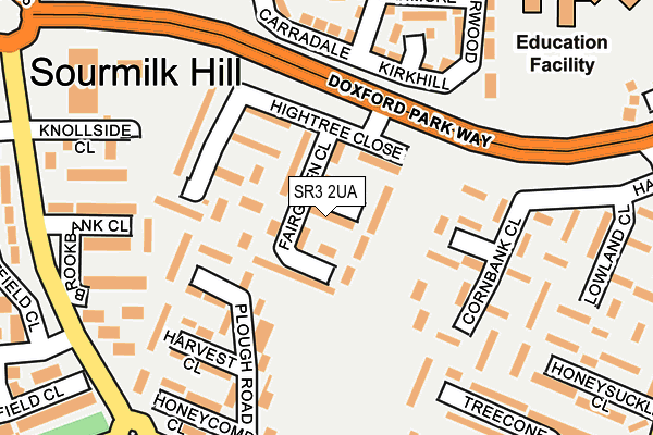 SR3 2UA map - OS OpenMap – Local (Ordnance Survey)