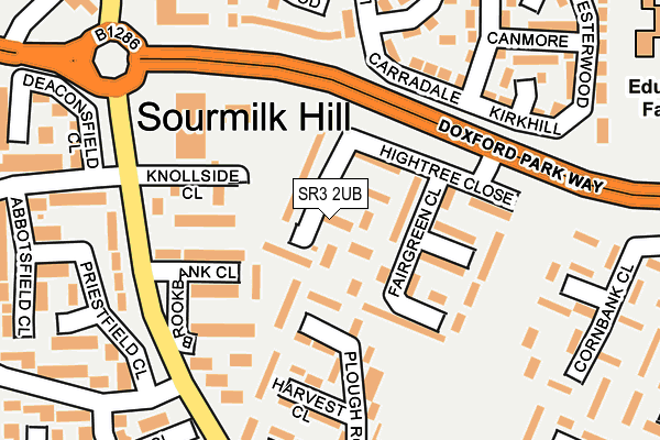 SR3 2UB map - OS OpenMap – Local (Ordnance Survey)