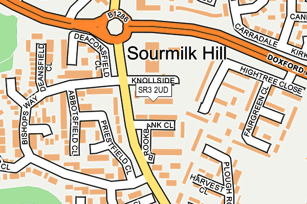 SR3 2UD map - OS OpenMap – Local (Ordnance Survey)
