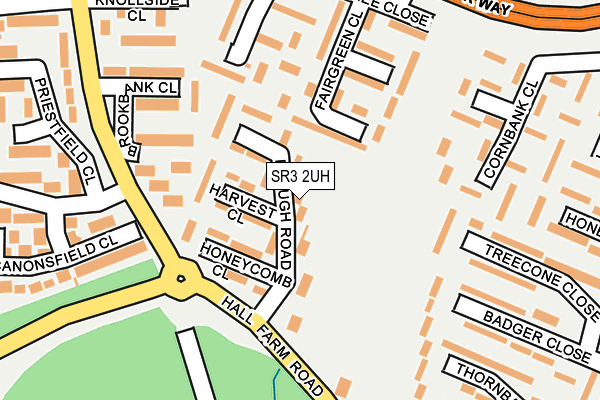 SR3 2UH map - OS OpenMap – Local (Ordnance Survey)