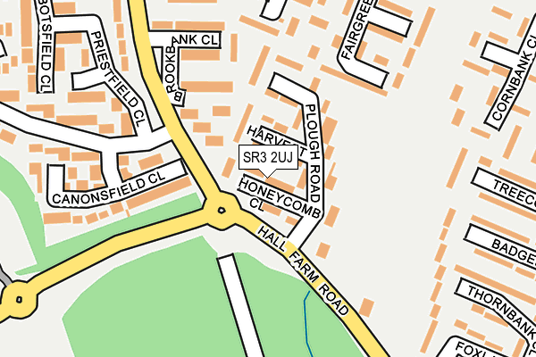 SR3 2UJ map - OS OpenMap – Local (Ordnance Survey)