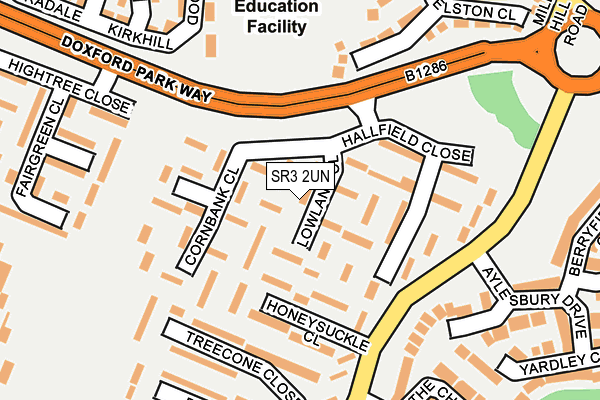 SR3 2UN map - OS OpenMap – Local (Ordnance Survey)