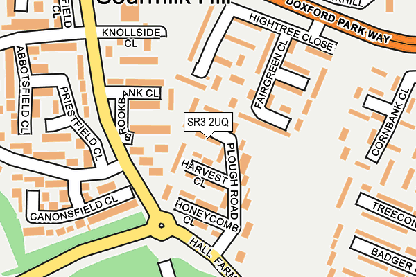 SR3 2UQ map - OS OpenMap – Local (Ordnance Survey)