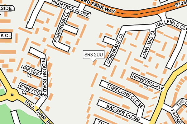 SR3 2UU map - OS OpenMap – Local (Ordnance Survey)