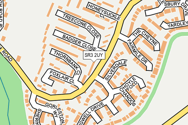 SR3 2UY map - OS OpenMap – Local (Ordnance Survey)