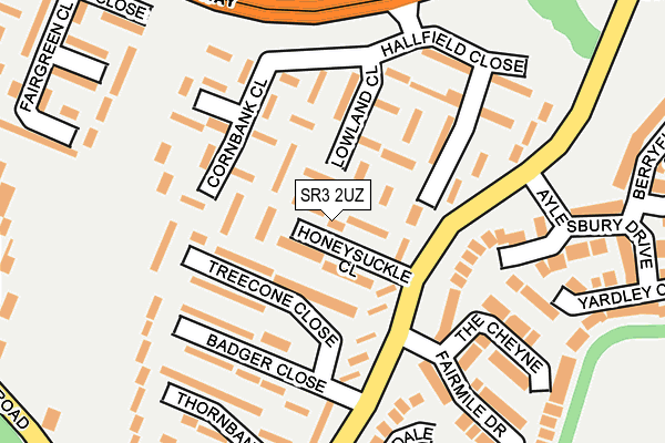 SR3 2UZ map - OS OpenMap – Local (Ordnance Survey)