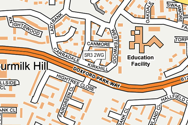 SR3 2WG map - OS OpenMap – Local (Ordnance Survey)