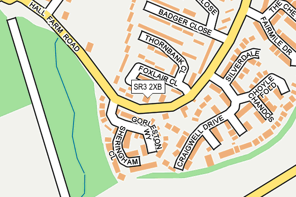 SR3 2XB map - OS OpenMap – Local (Ordnance Survey)