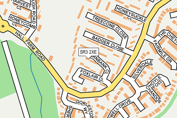 SR3 2XE map - OS OpenMap – Local (Ordnance Survey)