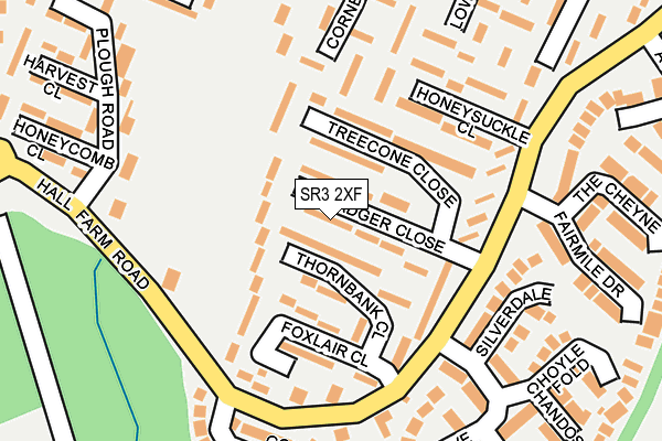 SR3 2XF map - OS OpenMap – Local (Ordnance Survey)