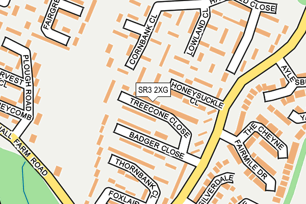 SR3 2XG map - OS OpenMap – Local (Ordnance Survey)