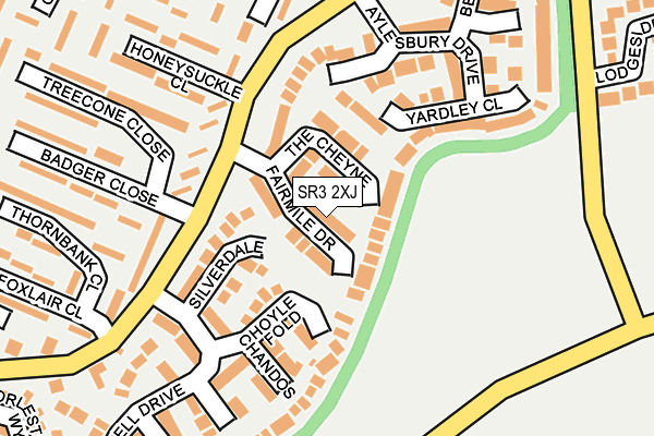 SR3 2XJ map - OS OpenMap – Local (Ordnance Survey)