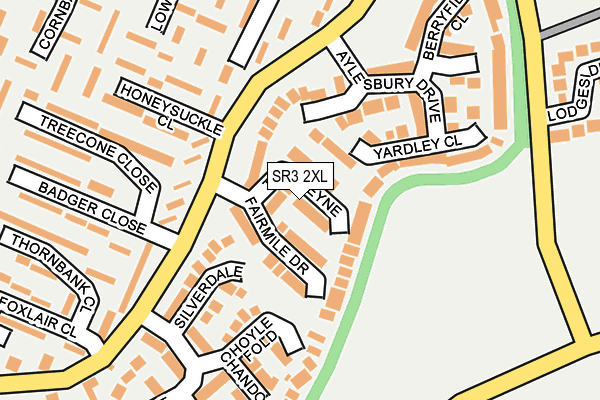 SR3 2XL map - OS OpenMap – Local (Ordnance Survey)