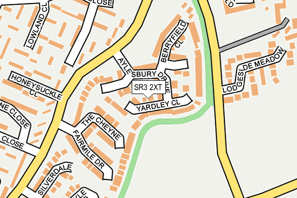 SR3 2XT map - OS OpenMap – Local (Ordnance Survey)