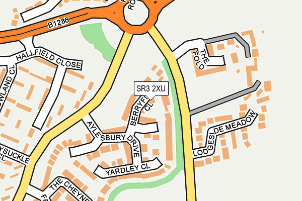 SR3 2XU map - OS OpenMap – Local (Ordnance Survey)