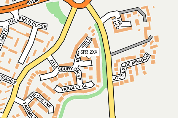 SR3 2XX map - OS OpenMap – Local (Ordnance Survey)