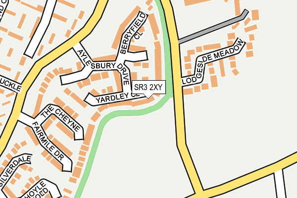 SR3 2XY map - OS OpenMap – Local (Ordnance Survey)