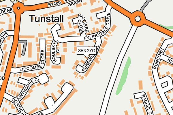 SR3 2YG map - OS OpenMap – Local (Ordnance Survey)