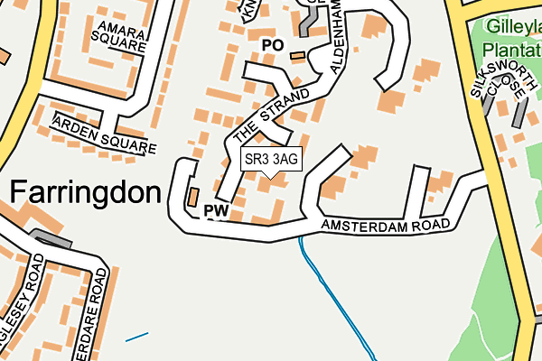 SR3 3AG map - OS OpenMap – Local (Ordnance Survey)