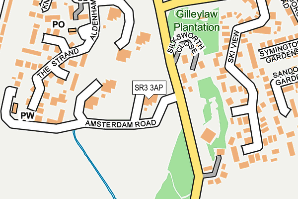 SR3 3AP map - OS OpenMap – Local (Ordnance Survey)