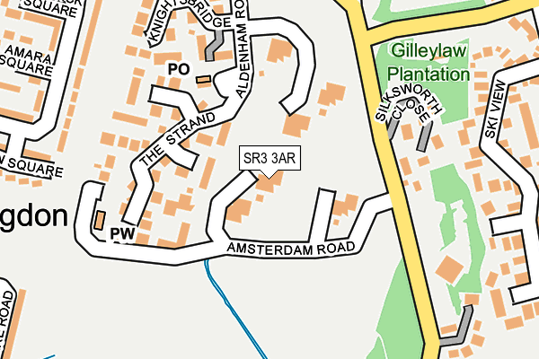 SR3 3AR map - OS OpenMap – Local (Ordnance Survey)