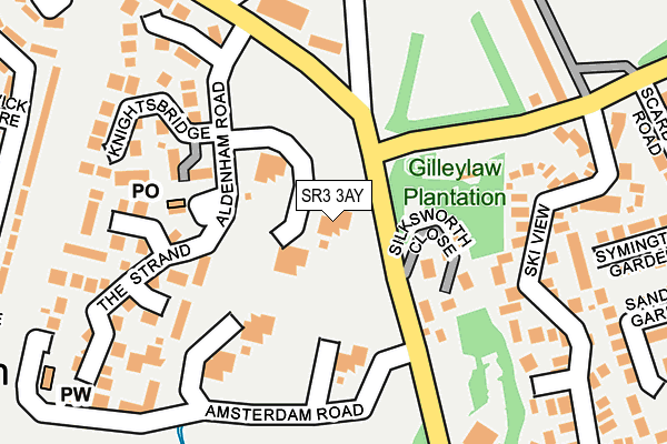 SR3 3AY map - OS OpenMap – Local (Ordnance Survey)