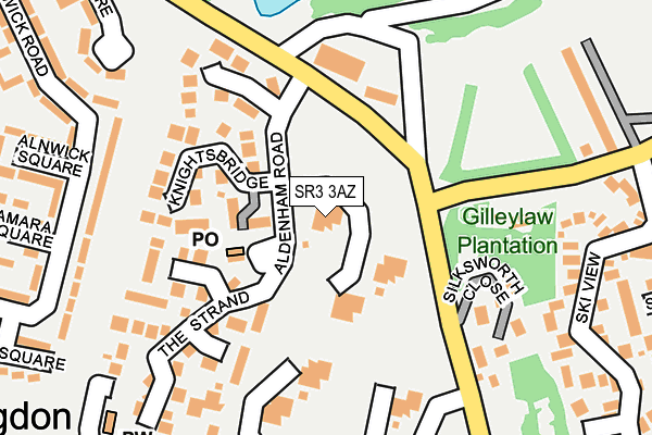 SR3 3AZ map - OS OpenMap – Local (Ordnance Survey)