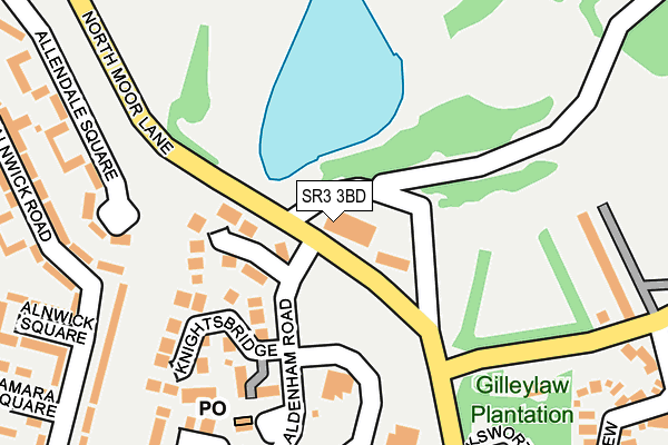 SR3 3BD map - OS OpenMap – Local (Ordnance Survey)