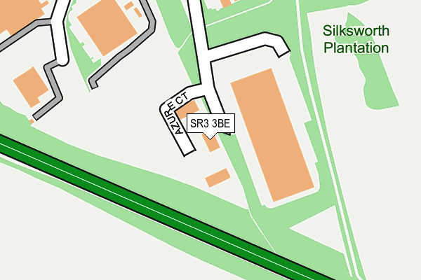 SR3 3BE map - OS OpenMap – Local (Ordnance Survey)